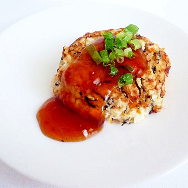 おからと豆腐の和風あんかけハンバーグ